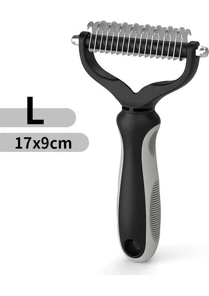 Pet Eptepoval Trow Cat Köpek Fırçası Pet Saç Bakım Aracı Yavru Köpek Saç Bağlama Taraklar Evcil Pet Kürk Kırpma Dematting Deshedding Fırçası Renk: Gri L (Yurt Dışından)