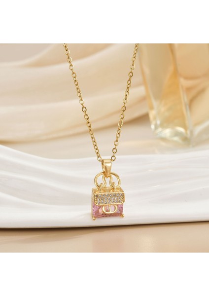 Yeni Kıdemli Işık Duygusu Lüks Mikro Set Zirkonya Bakır 18 Ayar Altın Kaplama Kolye Kolye Köprücük Kemiği Zinciri Takı ile Kadın Moda (Yurt Dışından)