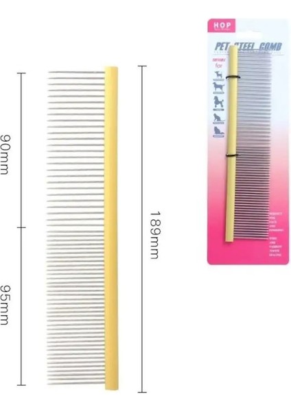 Paslanmaz Çelik Pim Evcil Hayvan Tarak Evcil Hayvan Aksesuarları Tüyleri Temizleme Hafif Alüminyum Köpek Bakım Tarak Saç Kesme Fırçası Köpekler/kediler Renk:altın-L (Yurt Dışından)