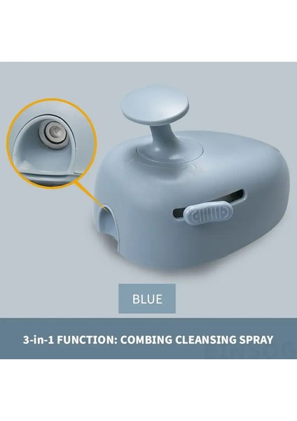 Elektrikli Cat Tarağı Buhar Fırçası Verimli Easyon Cilde Zarar Vermeden ve Uçan Kılları Önlemeden Evcil Hayvan Tımar Fırçası: Mavi (Yurt Dışından)