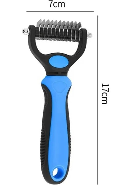 Profesyonel Evcil Hayvan Tüy Dökme Fırçası Köpek Tüy Temizleyici Evcil Hayvan Tüy Düğüm Kesici Yavru Kedi Tarak Fırçaları Köpek Bakım Tüy Dökme Malzemeleri Renk:mavi S (Yurt Dışından)