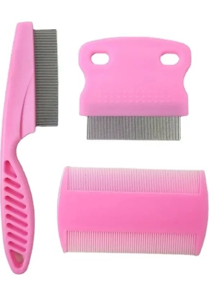 3 Pcs/set Pet Pet Pet Temizleme Kapalı Köpek Tavak Muküsü ve Kabuk Küçük Bitli Pire Taraklar Kediler Mağaralar: Mavi (Yurt Dışından)