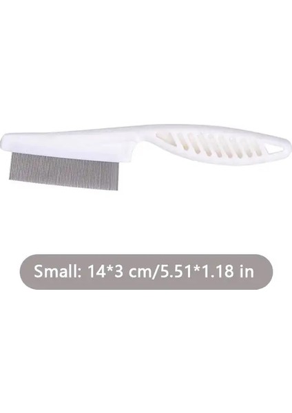 Flea Tarak Köpek Kedi Easyon Fırçası Paslanmaz Çelik Yoğun Dişler Satır Içi Tarak Taşınabilir Evcil Hayvan Tımarlama Malzemeleri (Yurt Dışından)