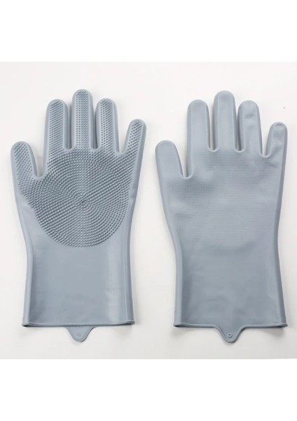 Evcil Hayvan Bakımı Temizleme Eldivenleri Köpek Kedi Banyo Eldiveni Dolaylı Şampuan Jeli Kazıyıcı Temiz Yumuşak Silikon Eldiven El Cilt Koruması Renk:gri (Yurt Dışından)