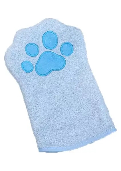 Evcil Hayvan Bakımı Eldiveni Hızlı Kuruyan Köpekler Pençe Havlusu Iki Taraflı Köpek Bakımı Eldiveni Orta Küçük Köpekler Için Boyut:1 Çift/renk:mavi (Yurt Dışından)