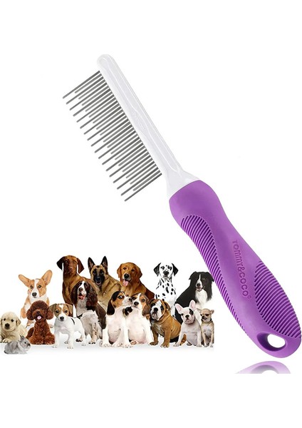 Köpekler Için Mor Pet Taraka Dikhini ve Knotscolor'u Çıkarır Uzun ve Kısa Paslanmaz Çelik Metal Dişleri ile Kediler: Mor (Yurt Dışından)