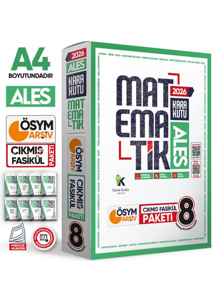 2026 ALES MATEMATİK Kara Kutu 8li Fasikül SETİ ÖSYM Çıkmış Soru Bankası Çözümlü Modüler PAKET fiyatları