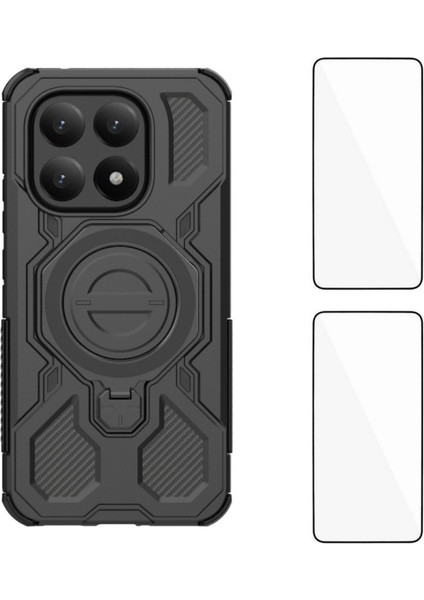 Xiaomi 15T Kickstand Pc Tpu Telefon Kılıfı ve 2 Adet Ekran Filmi (Yurt Dışından)