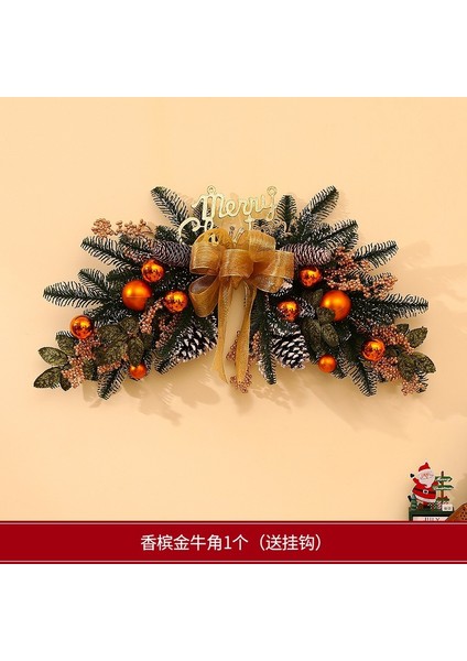 Yılbaşı Süsleri Çelenkler Rattan Kapı Askıları Yılbaşı Ağacı Askıları (Yurt Dışından)