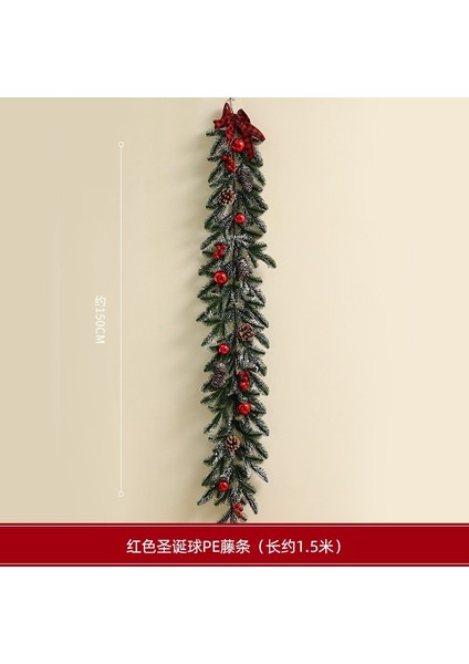 Yılbaşı Süsleri Çelenkler Rattan Kapı Askıları Yılbaşı Ağacı Askıları (Yurt Dışından)