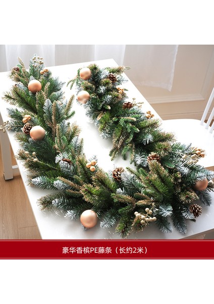 Yılbaşı Süsleri Çelenkler Rattan Kapı Askıları Yılbaşı Ağacı Askıları (Yurt Dışından)