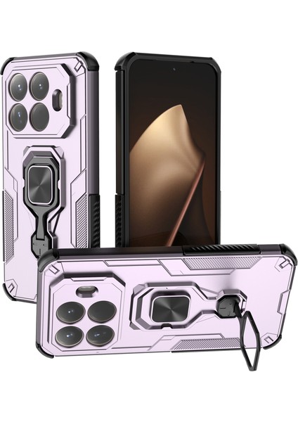 Xiaomi 15T Pro Döndürülebilir Halka Ayaklı Pc + Tpu Darbeye Dayanıklı Telefon Kılıfı (Yurt Dışından)