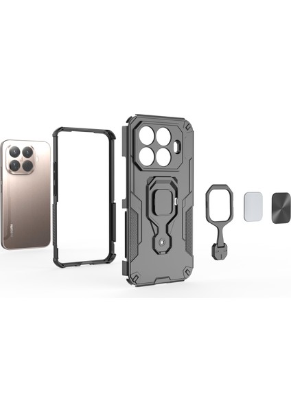 Xiaomi 15T Pro Döndürülebilir Halka Ayaklı Pc + Tpu Darbeye Dayanıklı Telefon Kılıfı (Yurt Dışından) fiyatları