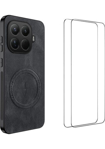 Xiaomi 15T Pro Manyetik Kılıf Pc Tpu Telefon Kılıfı 2 Adet Ekran Filmi ile (Yurt Dışından)