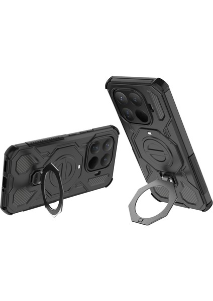 Xiaomi 15T Pro Manyetik Kılıf Döner Metal Ayaklı Darbeye Dayanıklı Pc + Tpu Telefon Arka Kapağı (Yurt Dışından) fiyatları