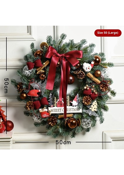 Noel Dekorasyonu Kapı Asma Düşen Kar Noel Dekorasyonu Rattan Süs Dekorasyon Asma (Yurt Dışından)