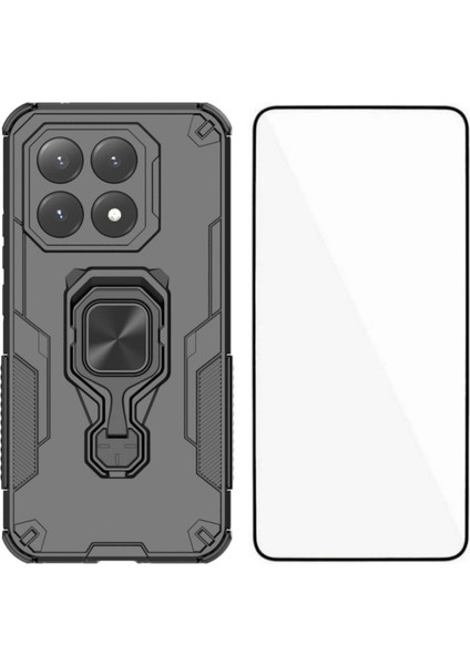 Xiaomi 15T Telefon Kılıfı Pc Tpu Arka Kapak Temperli Camlı Ayaklık (Yurt Dışından)