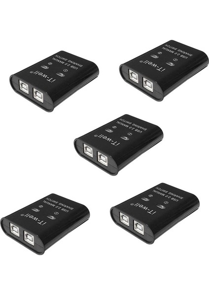 5x Bt-Well USB Yazıcı Paylaşım Cihazı 2&#39 Den 2&#39 Si Çıkış Yazıcı Paylaşım Cihazı Siyah (Yurt Dışından)
