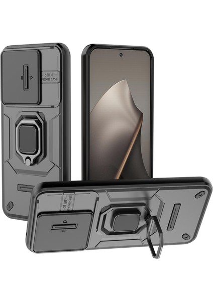 Xiaomi 15T Pc + Tpu Kickstand Telefon Koruyucu ve Lens Kapağı Için (Yurt Dışından)