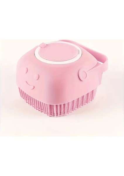 Evcil Şampuan Fırçası, Şampuan Depolama Alanına Sahip Silikon Masaj Lastik Banyo Tarak Köpek Kedi Bakım Aracı Renk:bej Renk (Yurt Dışından)