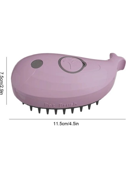 Kedi Buharlı Fırça Köpek Masajı Tarak Dahili Elektrikli Su Püskürtme Yumuşak Silikon Evcil Hayvan Tüy Giderme Bakım Fırçası Kedi Aksesuarları Renk:pembe (Yurt Dışından)