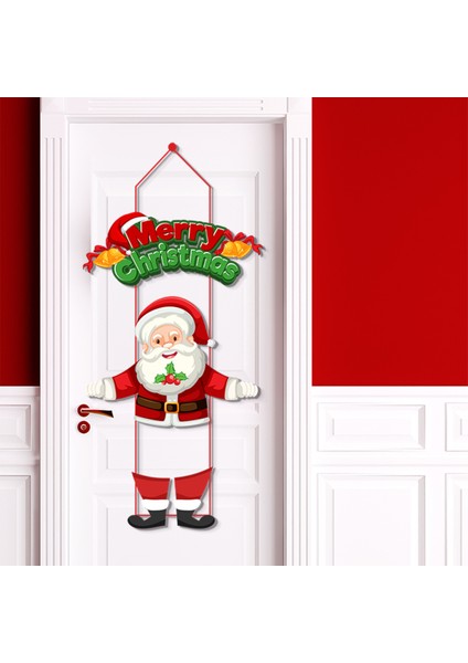 Yeni Noel Partisi Dekorasyon Kapı Asma Bunting Noel Askıları Atmosfer Dekorasyon Askıları (Yurt Dışından)