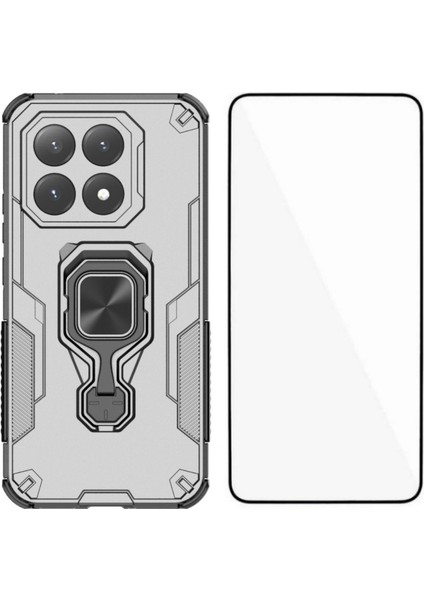 Xiaomi 15T Telefon Kılıfı Pc Tpu Arka Kapak Temperli Camlı Ayaklık (Yurt Dışından)