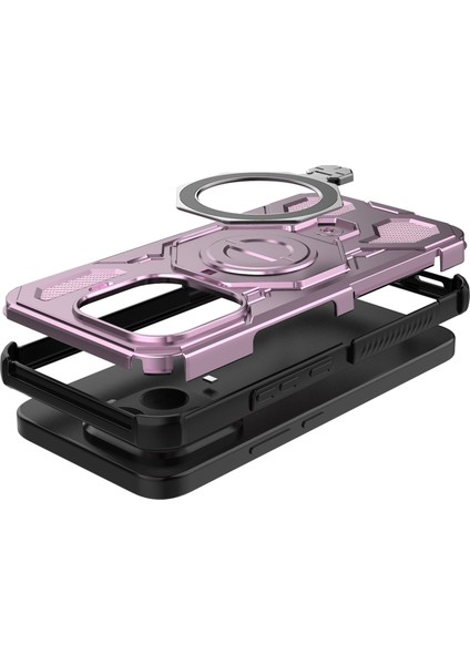 Xiaomi 15T Pro Manyetik Kılıf Döner Metal Ayaklı Darbeye Dayanıklı Pc + Tpu Telefon Arka Kapağı (Yurt Dışından) modelleri