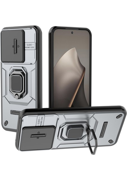 Xiaomi 15T Pc + Tpu Kickstand Telefon Koruyucu ve Lens Kapağı Için (Yurt Dışından)