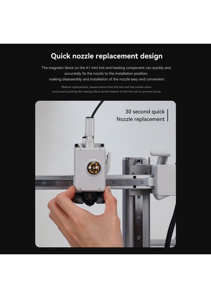 Bambu Laboratuar A1/a1 Mini Hızlı Hızlı Sıcak Son Montaj 0 2mm Sertleştirilmiş Çelik Meme 3D Yazıcı Parçaları (Yurt Dışından) indirimleri