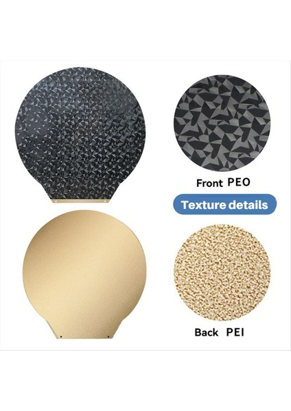 Flsun V400 309MM 3D Yazıcı Yapım Plakası Yuvarlak Dokulu Peı / Pürüzsüz Peo Manyetik Yay Çelik Esnek Yatak Peı Sayfa B (Yurt Dışından) fiyatları