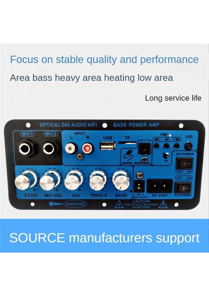 Araba Bluetooth Dijital Amplifikatör Kartı Çift Mikrofon Bluetooth 5 0 Stereo Amplifikatör Subwoofer Karaoke Amplifikatörü Abd Fişi (Yurt Dışından) fırsatları