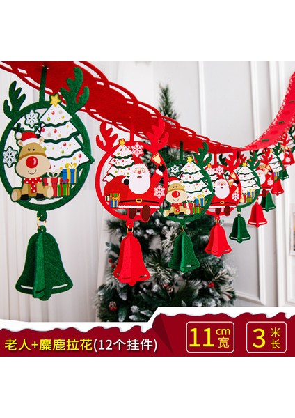 Yeni Noel Partisi Dekorasyon Kapı Asma Bunting Noel Askıları Atmosfer Dekorasyon Askıları (Yurt Dışından)