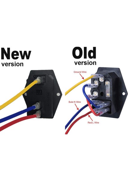 15A 250V Rocker Anahtar Güç Soketi Giriş Modülü 18 Awg Kablo ile 5A Anahtarı 3 Pin IEC320 C14-2PCS (Yurt Dışından) fiyatları