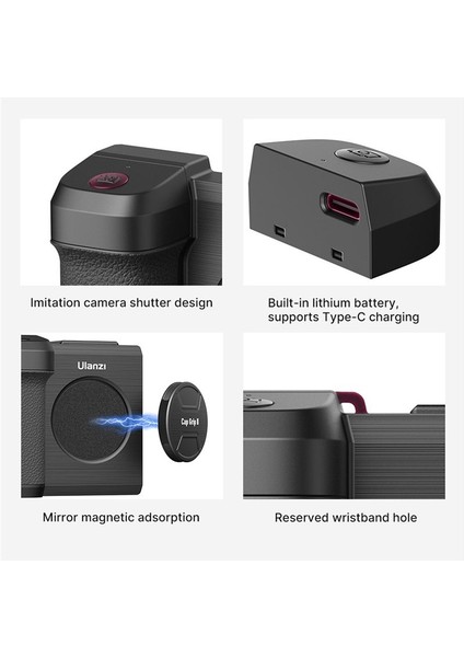 Ulanzi CG01 Kablosuz Bluetooth Akıllı Telefon Selfie Booster Saplama Kavrama Video Fotoğraf Smartör Tutucu Akıllı Telefon Için (Yurt Dışından) indirimleri