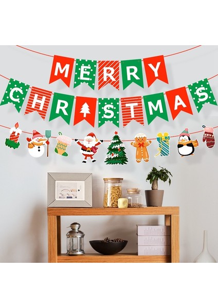 Yeni Noel Partisi Dekorasyon Kapı Asma Bunting Noel Askıları Atmosfer Dekorasyon Askıları (Yurt Dışından) fiyatları