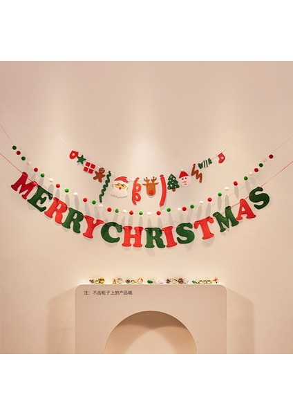 Yeni Noel Partisi Dekorasyon Kapı Asma Bunting Noel Askıları Atmosfer Dekorasyon Askıları (Yurt Dışından)