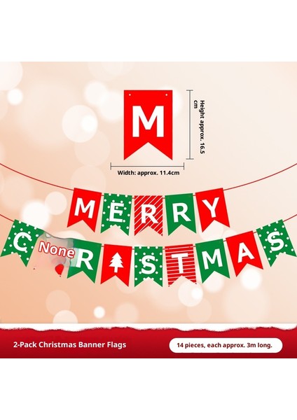 Yeni Noel Partisi Dekorasyon Kapı Asma Bunting Noel Askıları Atmosfer Dekorasyon Askıları (Yurt Dışından)