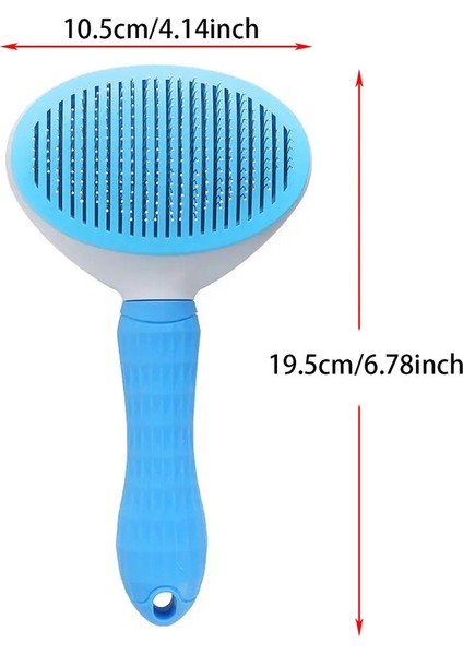 Saç Temizleme Fırçası Köpek ve Kedi Kaymaz Güzellik Fırçası Köpek Tüy Bakım Ekipmanı Evcil Hayvanlar Paslanmaz Çelik Köpekler Için Tüy Temizleme Tarak Renk:mavi (Yurt Dışından)