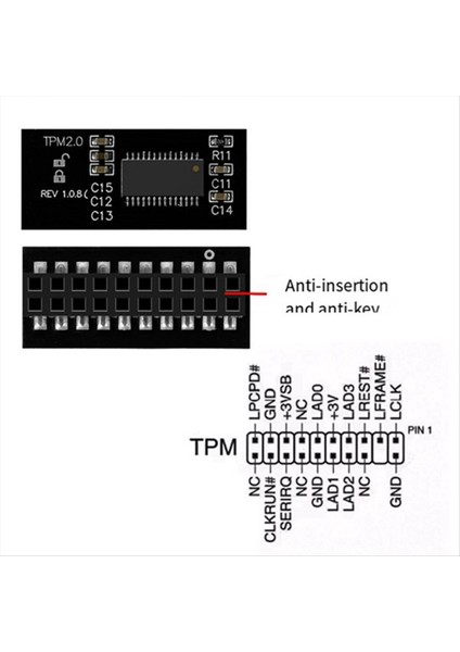 20 Pimli Koruma Modülü Tpm2 0 20 Pimli Güvenlik Bloğu WIN11 Yükseltme Testi Için Güvenilir Platform Uyumlu Modül (Yurt Dışından) fiyatları