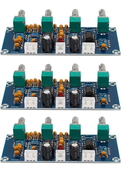 3x NE5532 Tiz Baslı Tiz Baslı Baslı Hacim Ayarlı Ön Amp Preamp Amplifikatör Kart Için Ön Amplifikatör Ön Amplifikatör Ton Denetleyicisi (Yurt Dışından)