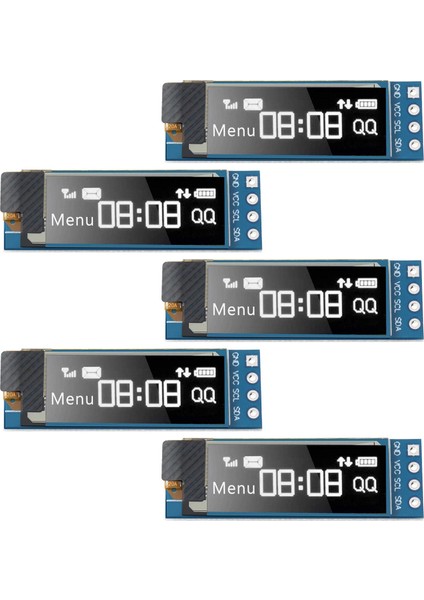 5 Parça I2C Ekran Modülü 0 91 Inç I2C OLED Ekran Modülü I2C OLED Ekran Sürücüsü Dc 3 3V-5V (Beyaz Işık) (Yurt Dışından)