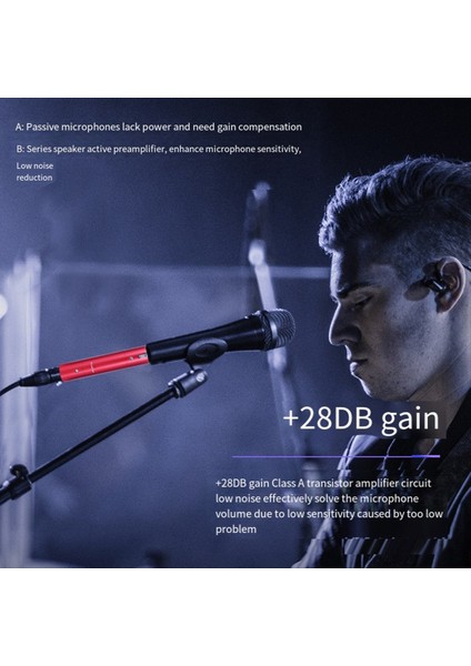Dinamik Mikrofon Amplifikatör Preampifikatörü 28DB Kazanç Tüm Yönlü Toplama ile Kazanç Tek Kanallı Aktivatör Mavisi (Yurt Dışından) modelleri