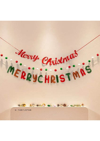 Yeni Noel Partisi Dekorasyon Kapı Asma Bunting Noel Askıları Atmosfer Dekorasyon Askıları (Yurt Dışından)
