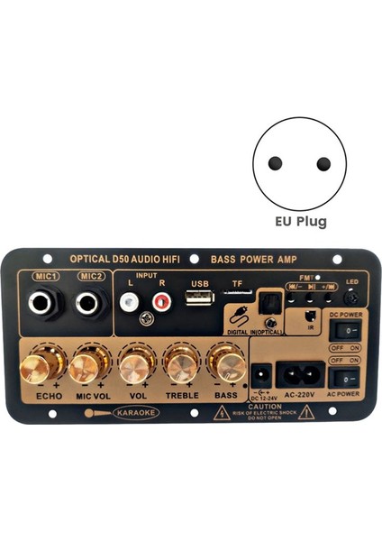 Optik Ses Girişli Bluetooth Dijital Amplifikatör Kartı Karaoke Amplifikatör Ev/araba Subwoofer Amplifikatör Kartı (Ab Fişi) (Yurt Dışından) fiyatları