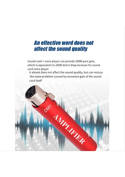 Dm1 Dinamik Kablolu Mikrofon Amplifikatörünü Değiştirin 28DB Gainer Mikrofon Preampikatörü Livestream SM7B Mıc Kırmızı (Yurt Dışından) modelleri