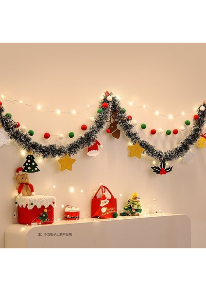 Yeni Noel Partisi Dekorasyon Kapı Asma Bunting Noel Askıları Atmosfer Dekorasyon Askıları (Yurt Dışından)