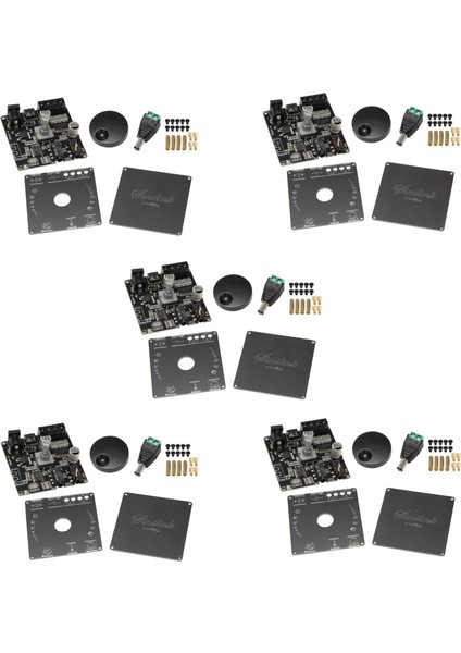 5x XY-AP50L Mini Bluetooth 5 0 50W+50W Kablosuz Ses Power Dijital Amplifikatör Kart Stereo Amp 3 5mm Aux USB Uygulaması (Yurt Dışından)