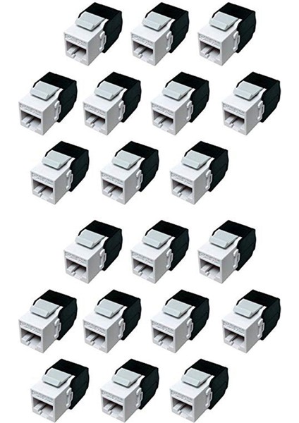20 Pack CAT6A RJ45 Keystone Jack -Cat6 Uyumlu -180 Derece Toolless -Thernnet Duvar Kriko -CAT6A Ağ Bağlayıcı (Yurt Dışından)