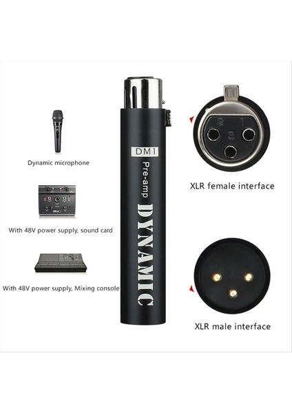 Dm1 Dinamik Mikrofon Preampikatörü Için Değiştir 28DB Dinamik ve Pasif Şerit Mikrofonları Için Kazanç Amplifikatörü Kırmızı (Yurt Dışından) modelleri
